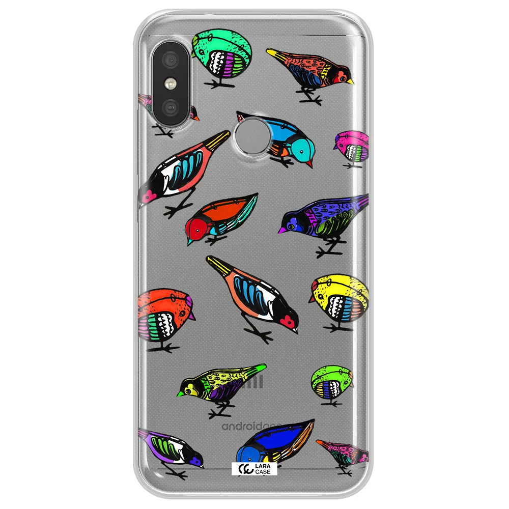 Colorful Birds Drawing Xiaomi Redmi 6 Pro Clear TPU Case
