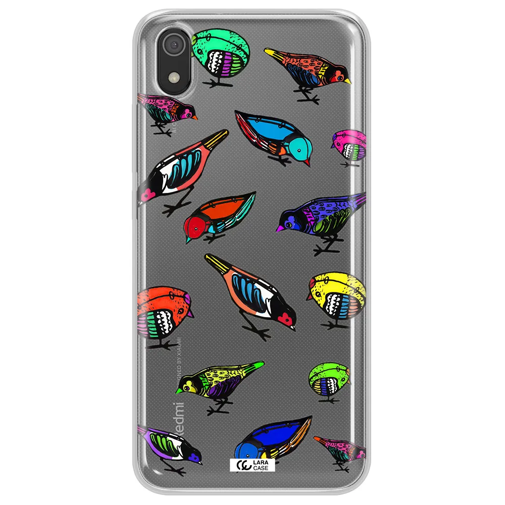 Colorful Birds Drawing Xiaomi Redmi 7A Clear TPU Case