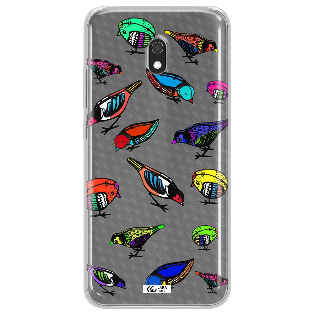 Colorful Birds Drawing Xiaomi Redmi 8A Clear TPU Case