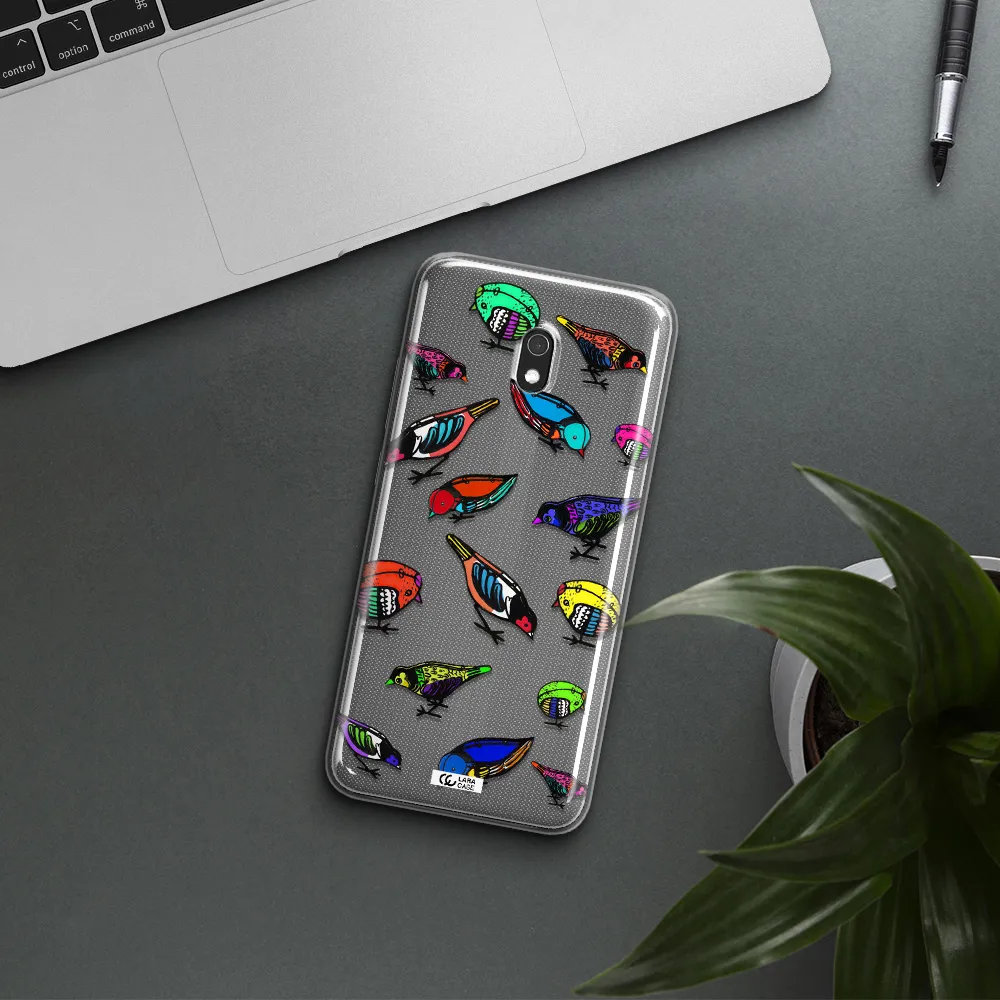 Colorful Birds Drawing Xiaomi Redmi 8A Clear TPU Case