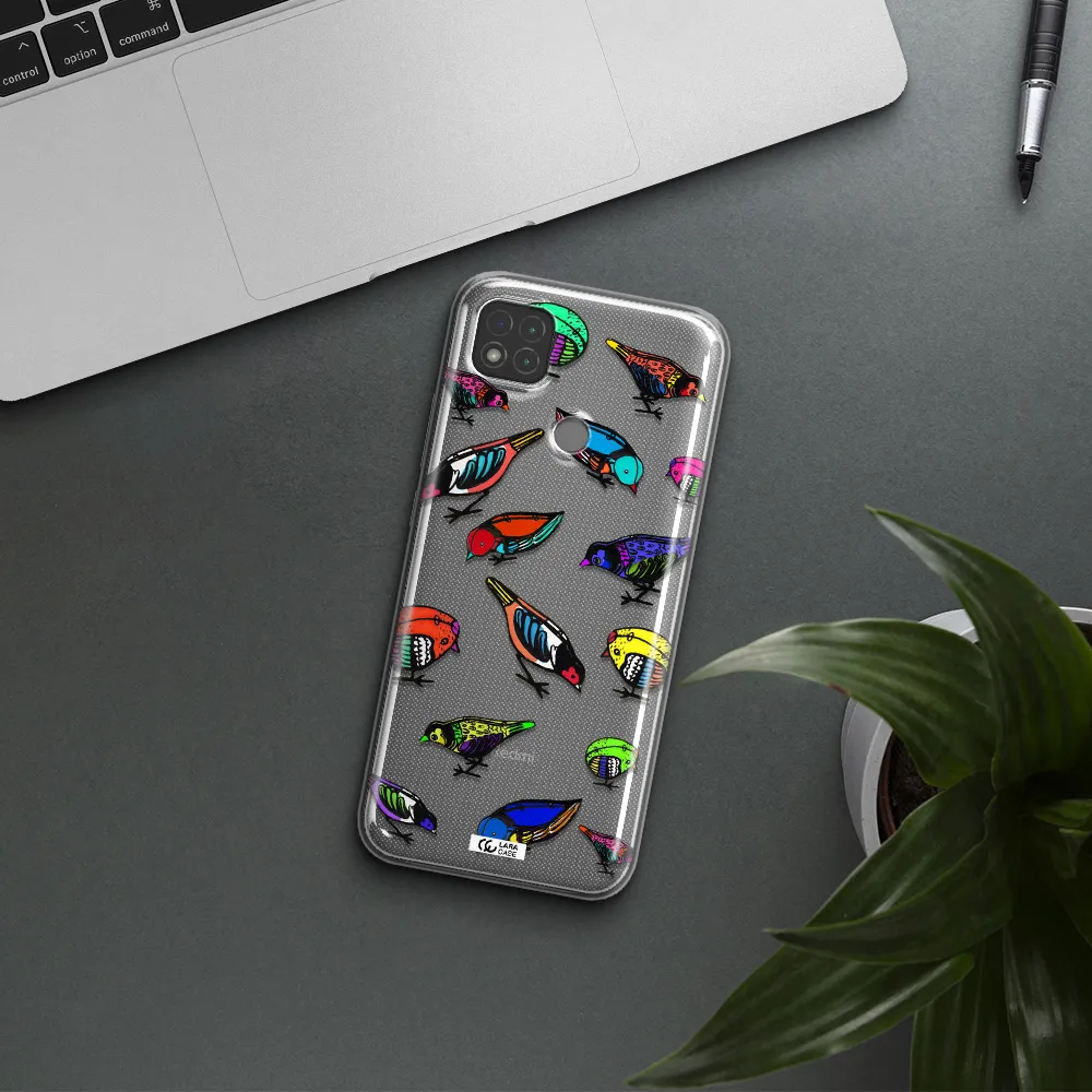 Colorful Birds Drawing Xiaomi Redmi 9C Clear TPU Case
