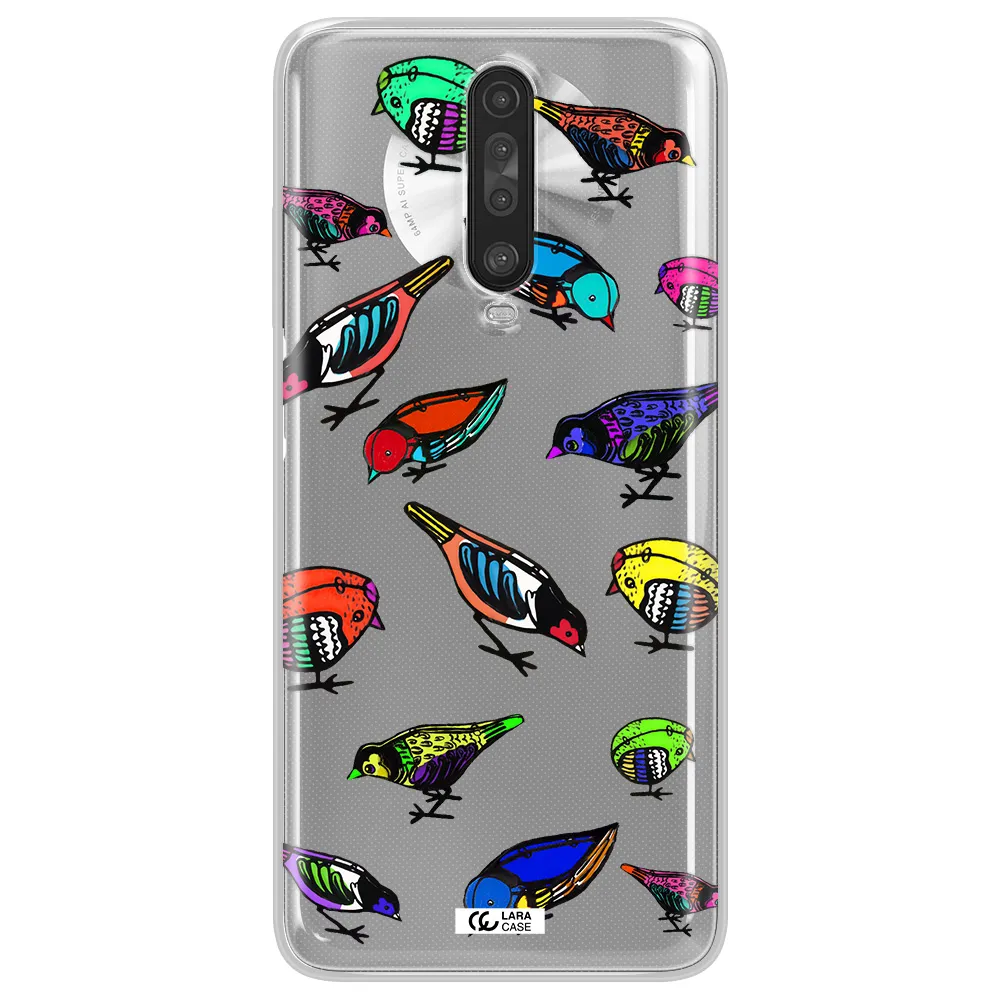 Colorful Birds Drawing Xiaomi Redmi K30 Clear TPU Case