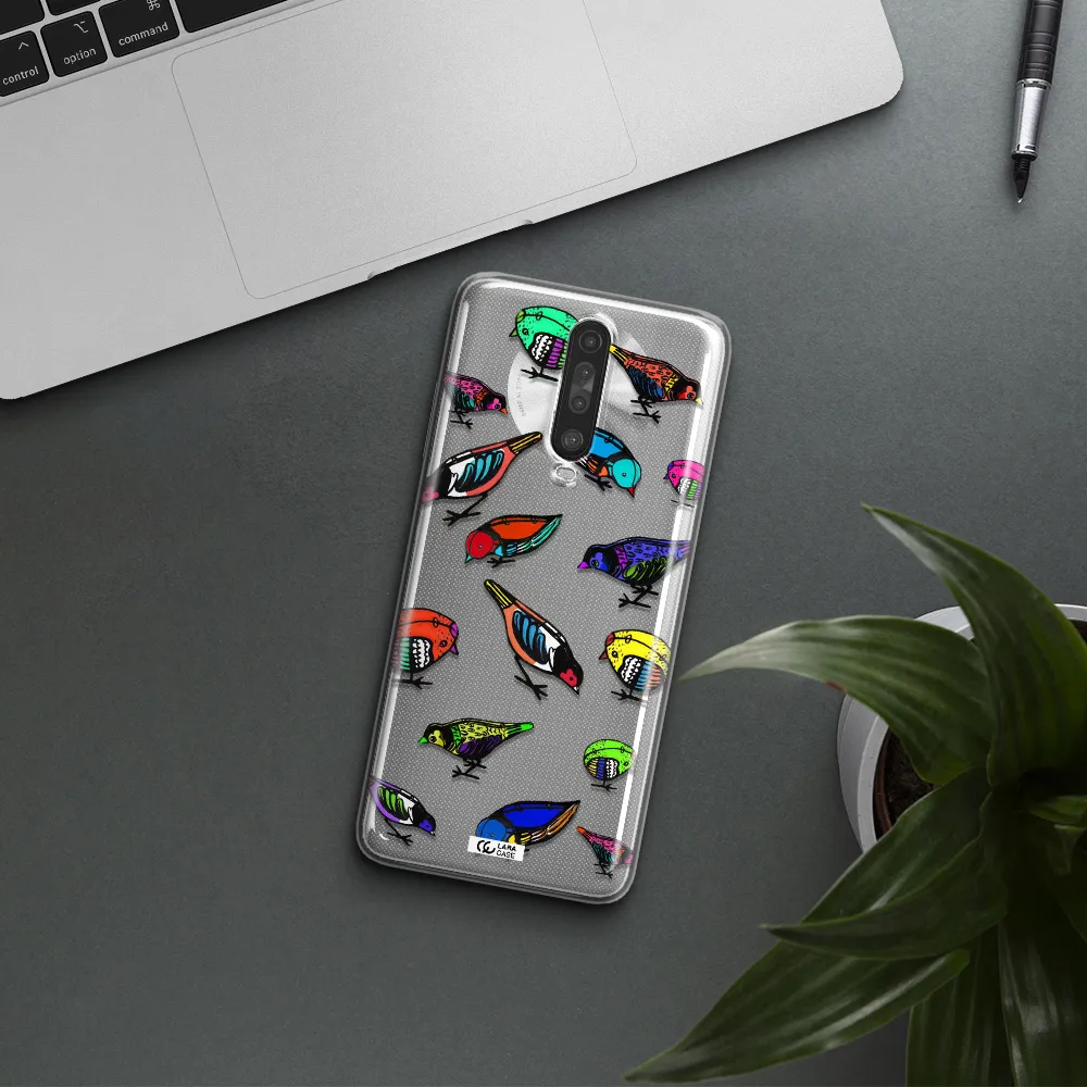Colorful Birds Drawing Xiaomi Redmi K30 Clear TPU Case