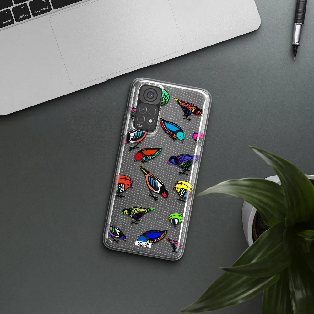 Colorful Birds Drawing Xiaomi Redmi Note 11 Clear TPU Case