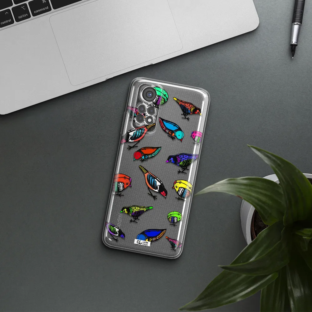 Colorful Birds Drawing Xiaomi Redmi Note 11S Clear Tpu Case