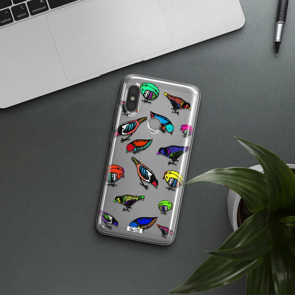 Colorful Birds Drawing Xiaomi Redmi Note 6 Pro Clear TPU Case