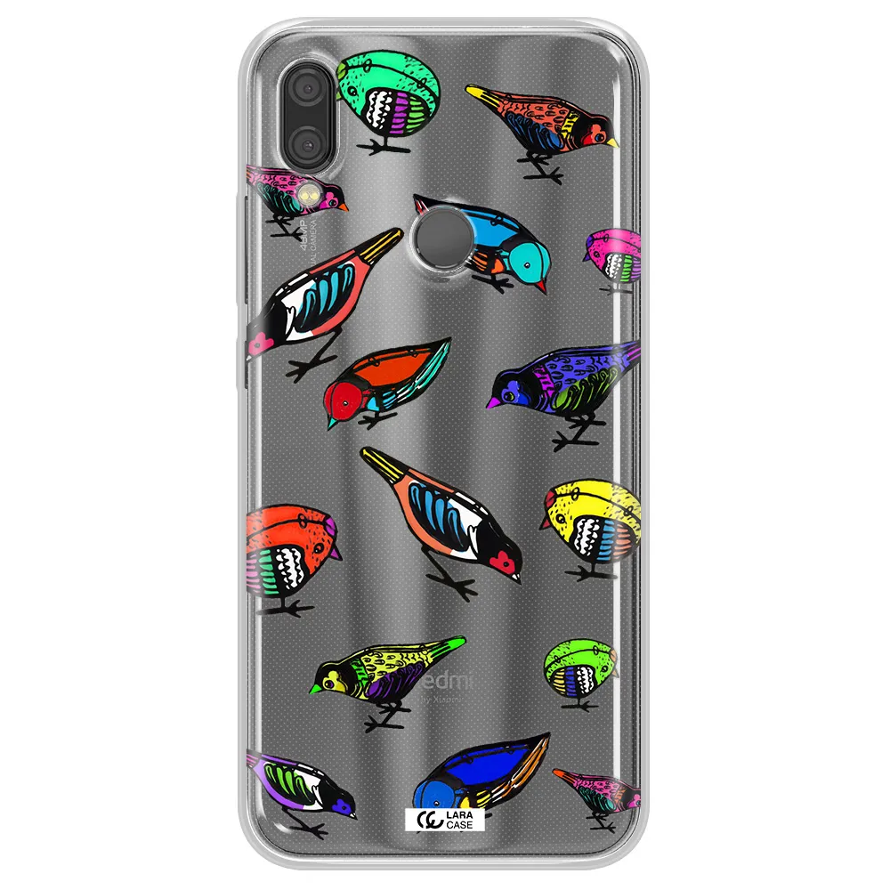Colorful Birds Drawing Xiaomi Redmi Note 7 Clear TPU Case