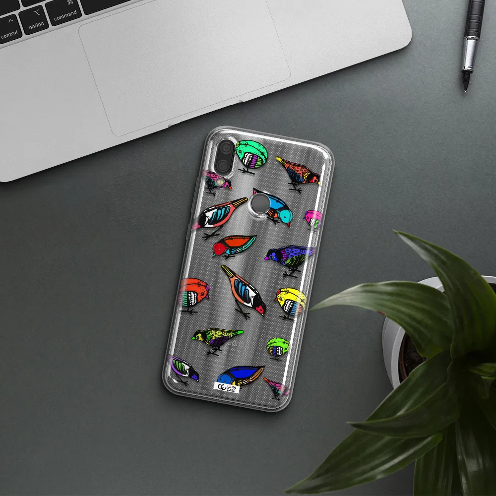 Colorful Birds Drawing Xiaomi Redmi Note 7 Clear TPU Case