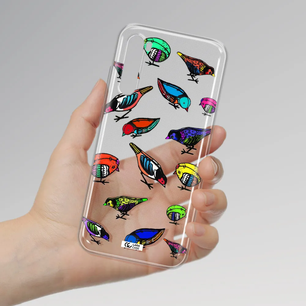Colorful Birds Drawing Xiaomi Redmi Note 8T Clear Tpu Case
