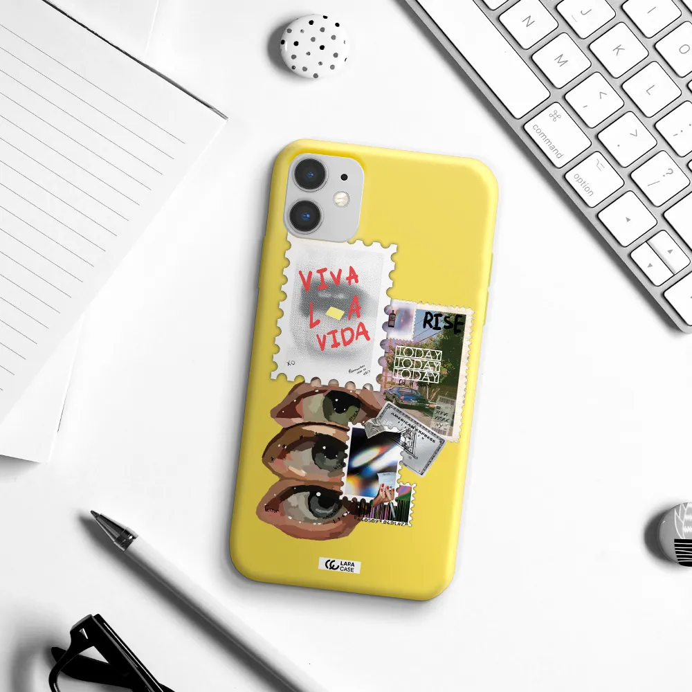 Stamp Apple iPhone 11 Silicone canary yellow Case