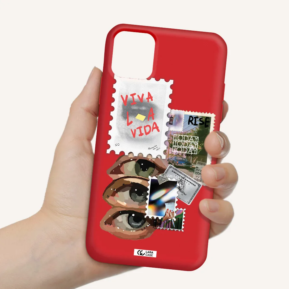 Stamp Apple iPhone 11 Silicone Imperial Red Case