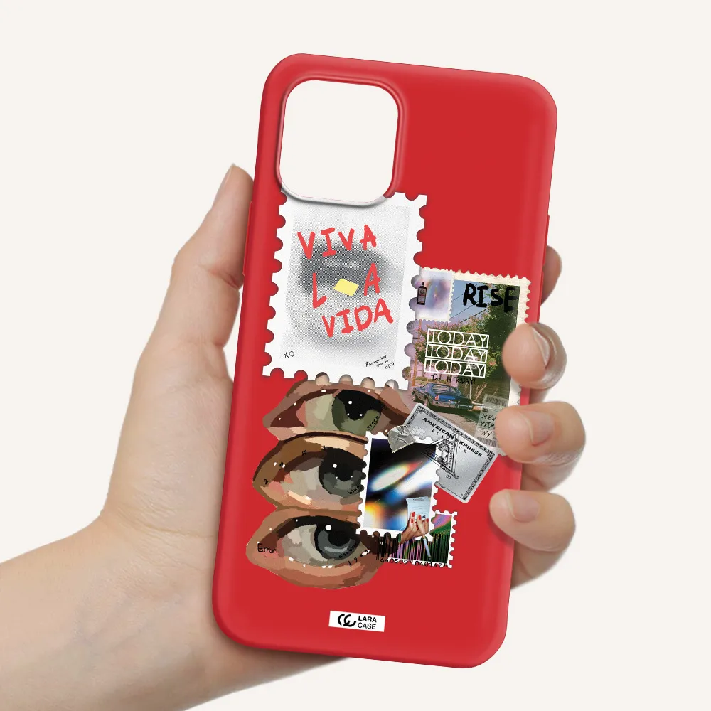 Stamp Apple iPhone 12 mini Silicone Imperial Red Case
