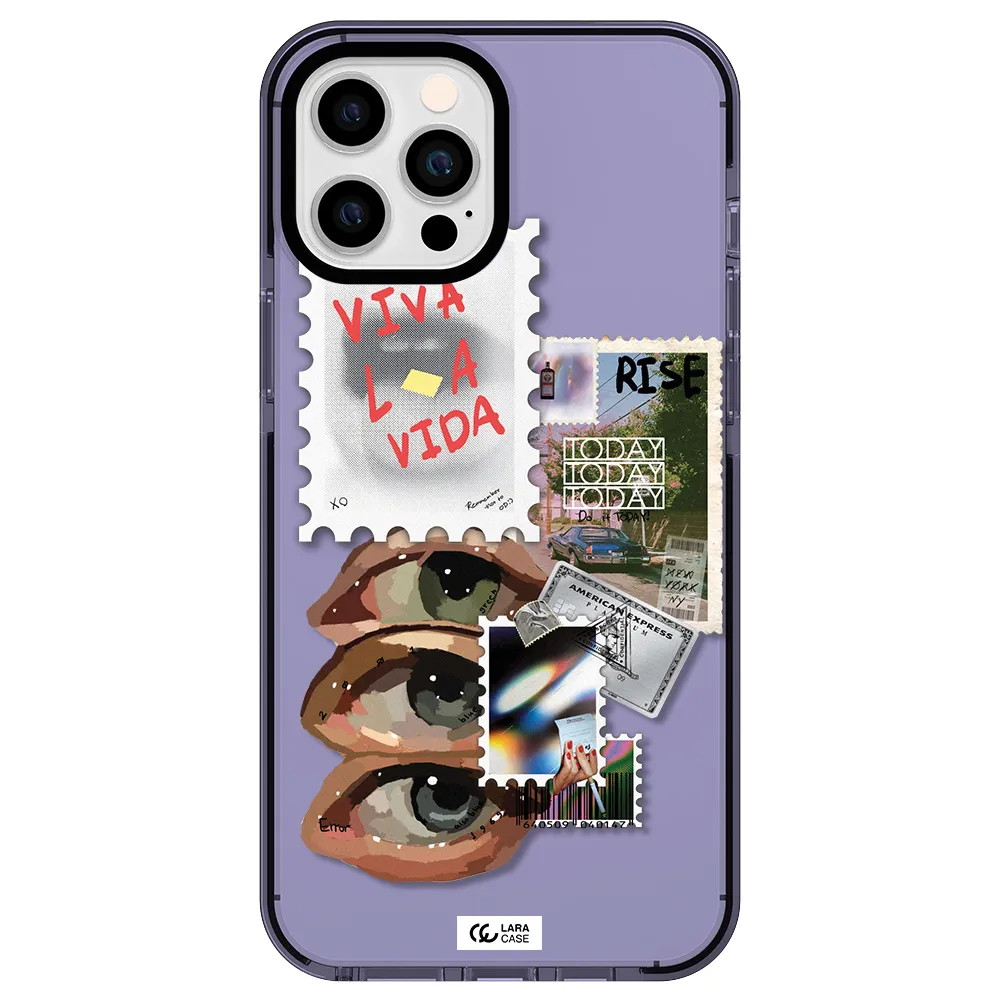 Stamp Apple iPhone 12 pro max impact Lilac Case