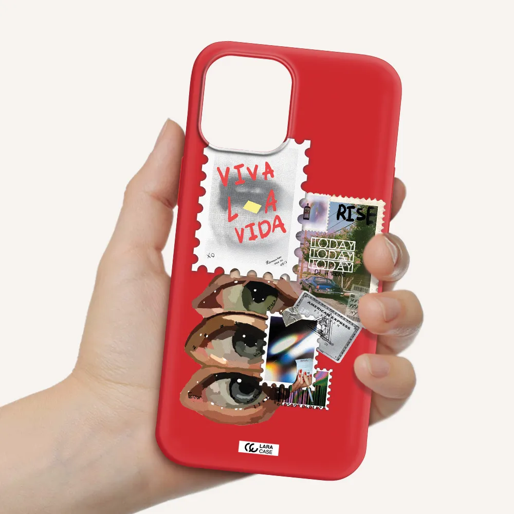 Stamp Apple iPhone 12 pro max Silicone Imperial Red Case