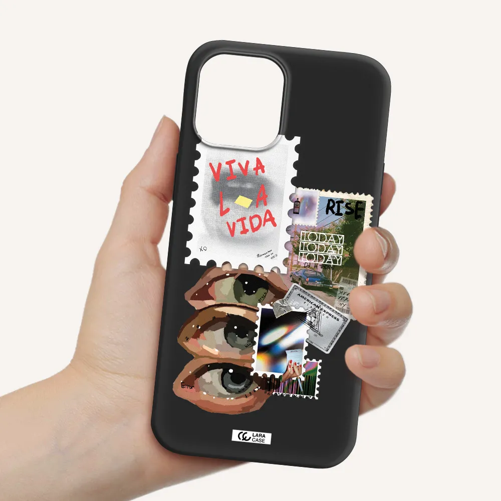 Stamp Apple iPhone 12 pro Silicone black Case