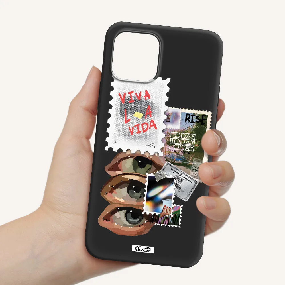 Stamp Apple iPhone 12 Silicone black Case