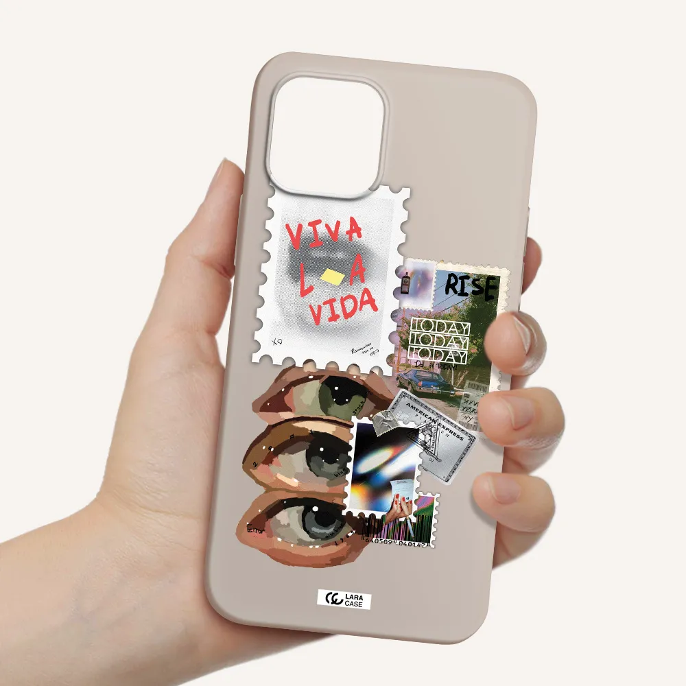 Stamp Apple iPhone 12 Silicone Stone Case
