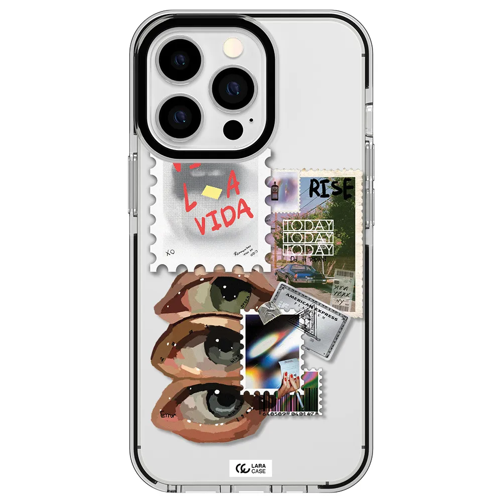 Stamp Apple iPhone 13 Pro impact black border Case