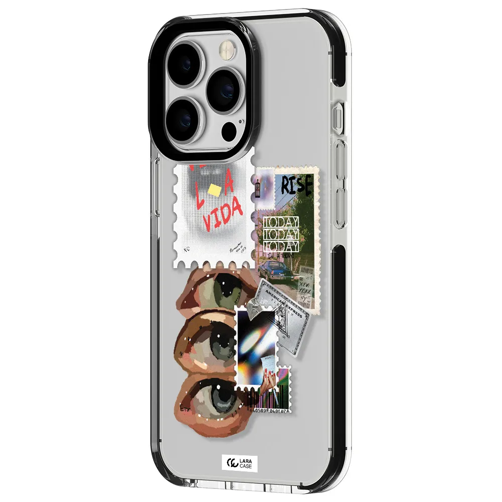 Stamp Apple iPhone 13 Pro impact black border Case
