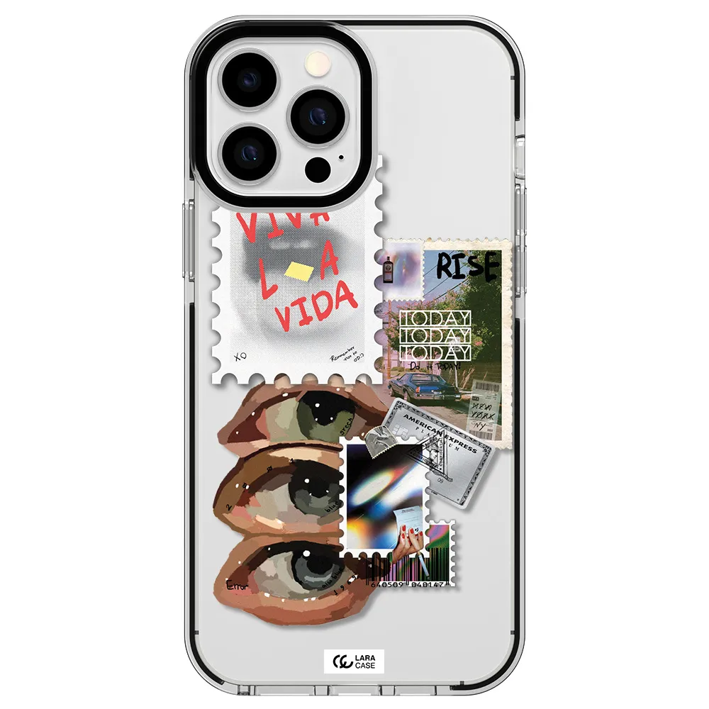 Stamp Apple iPhone 13 Pro Max impact black border Case