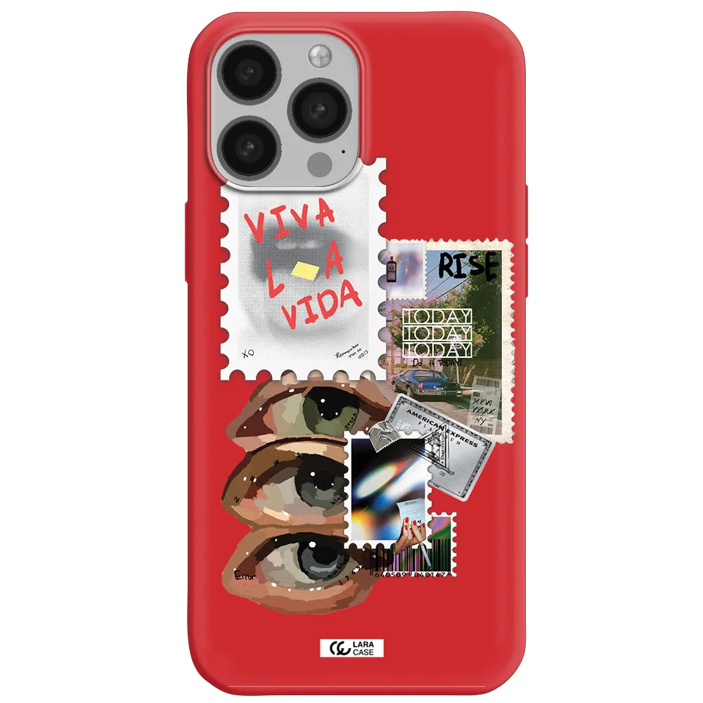 Stamp Apple iPhone 13 Pro Silicone Imperial Red Case