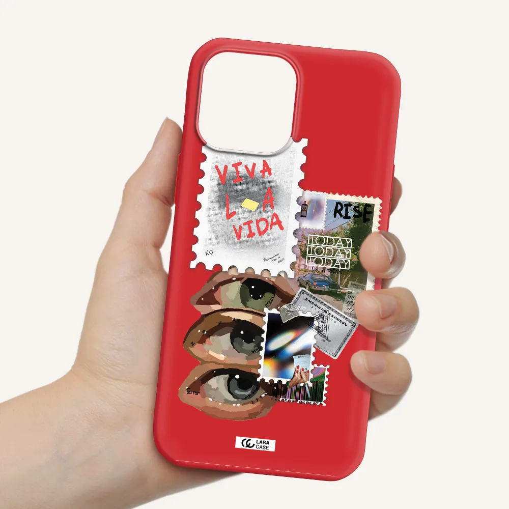 Stamp Apple iPhone 13 Pro Silicone Imperial Red Case