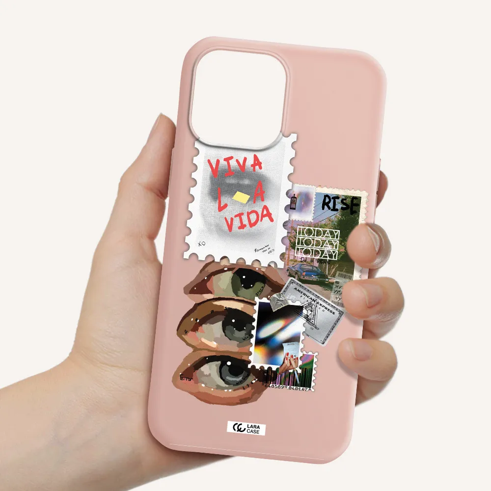 Stamp Apple iPhone 13 Pro Silicone pastel pink Case