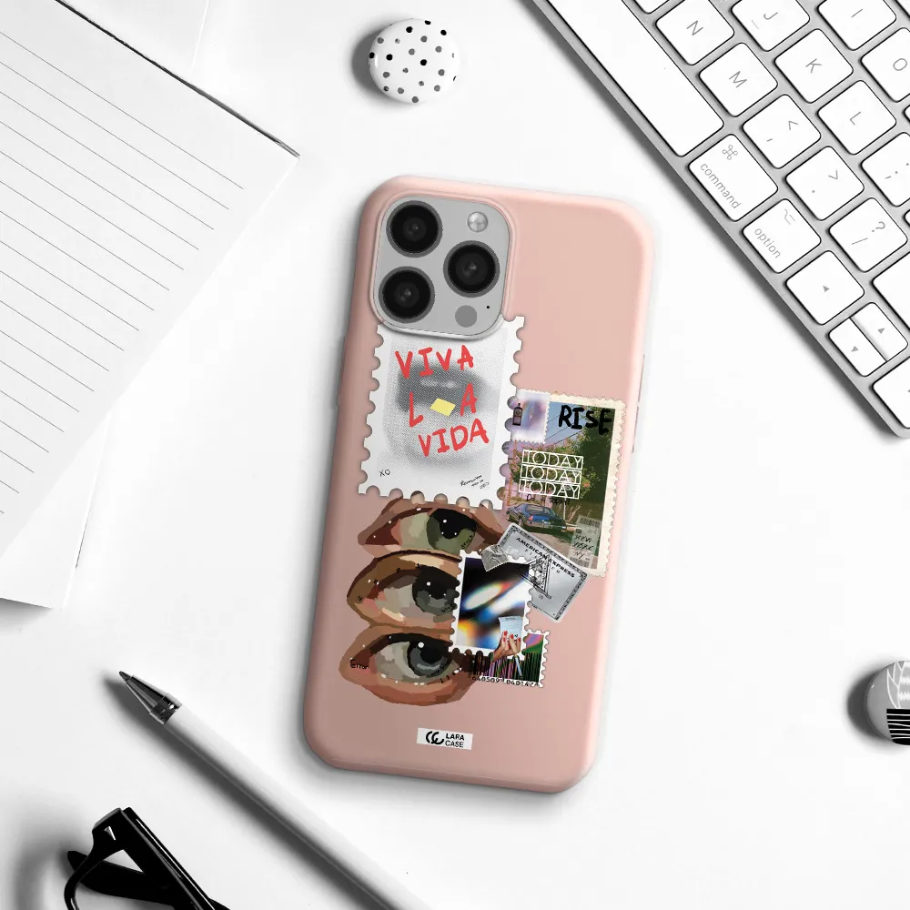 Stamp Apple iPhone 13 Pro Silicone pastel pink Case