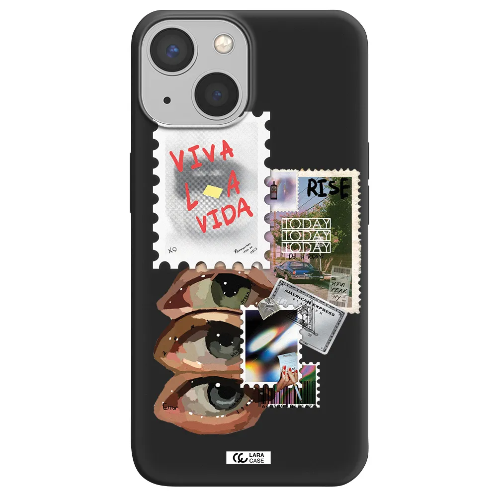 Stamp Apple iPhone 13 Silicone black Case