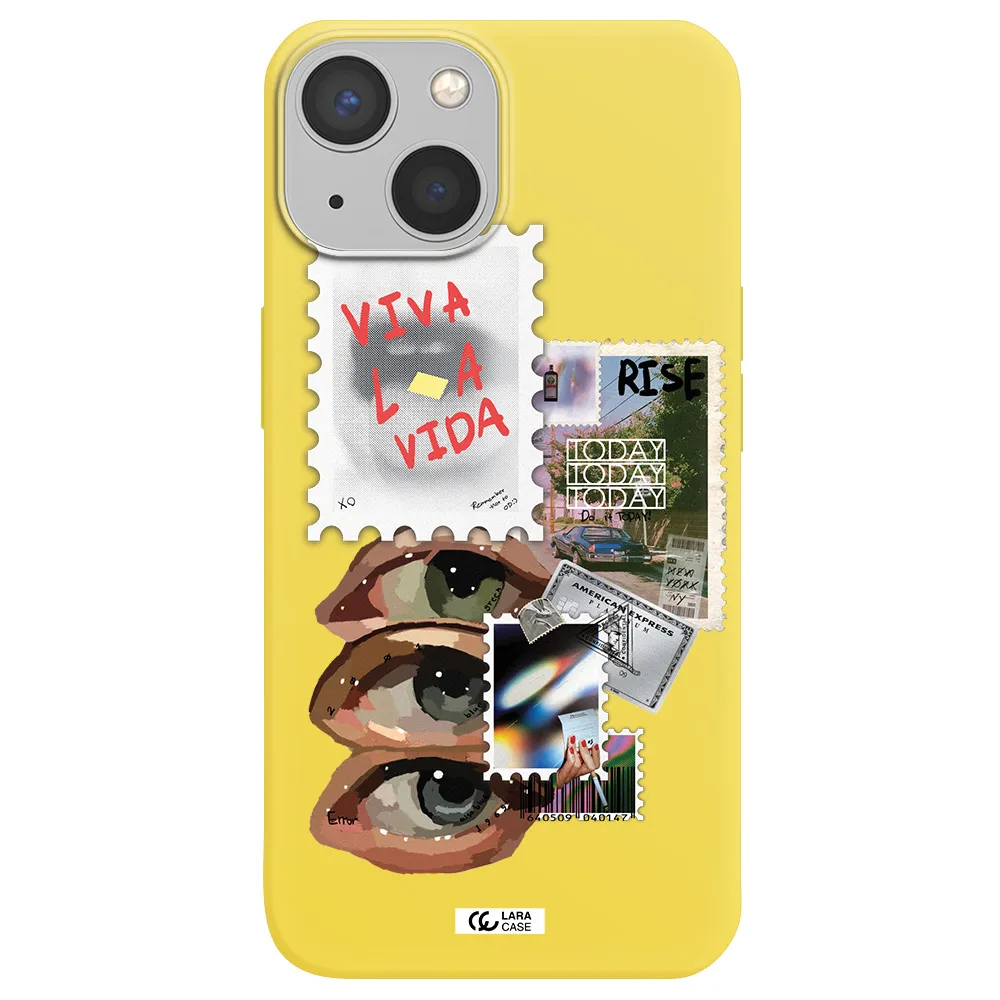 Stamp Apple iPhone 13 Silicone canary yellow Case