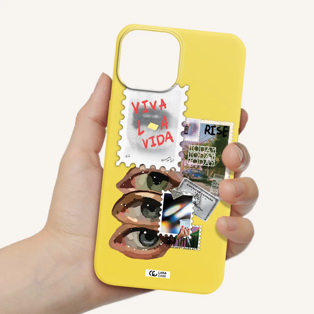 Stamp Apple iPhone 13 Silicone canary yellow Case