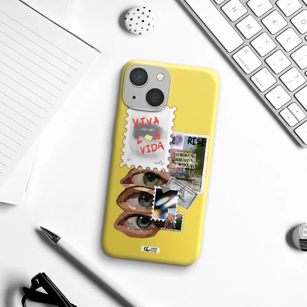 Stamp Apple iPhone 13 Silicone canary yellow Case