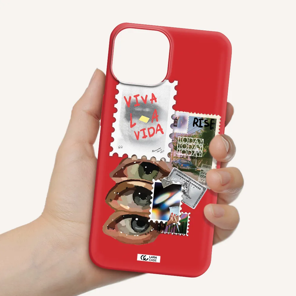 Stamp Apple iPhone 13 Silicone Imperial Red Case
