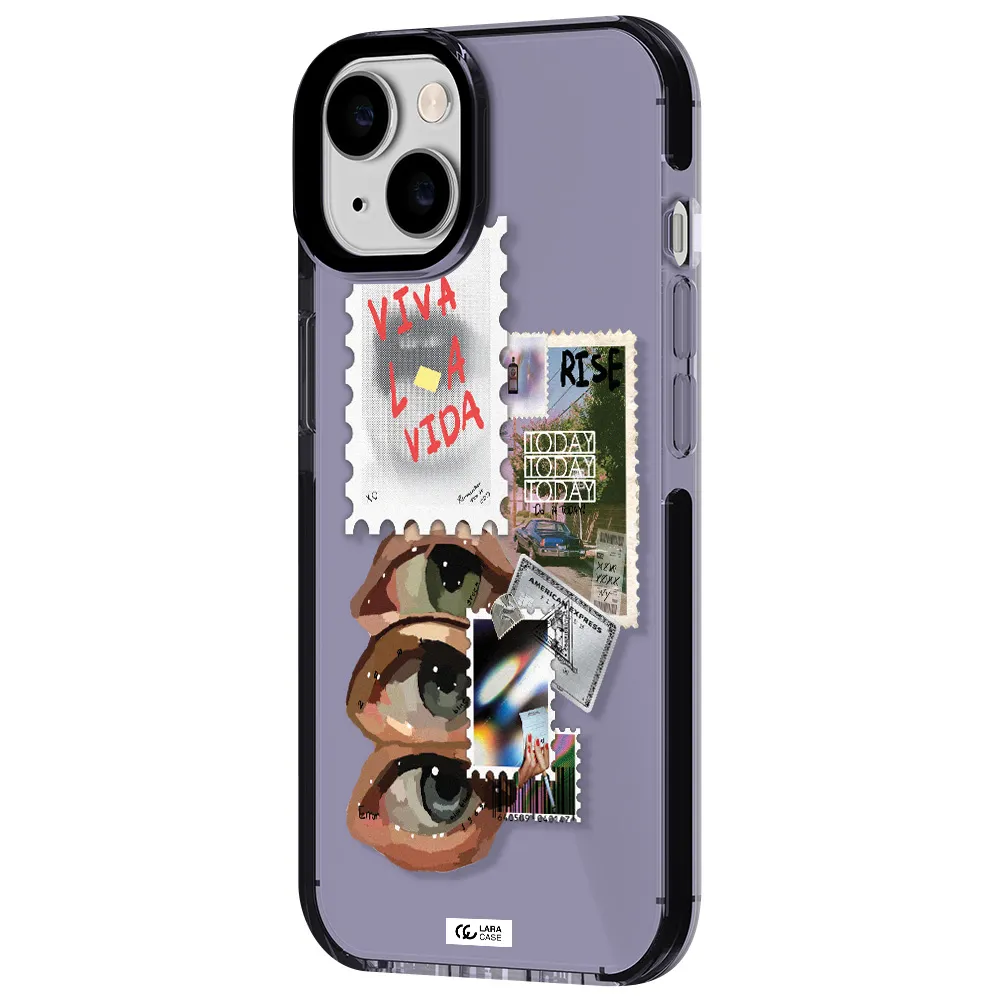 Stamp Apple iPhone 14 impact Lilac Case
