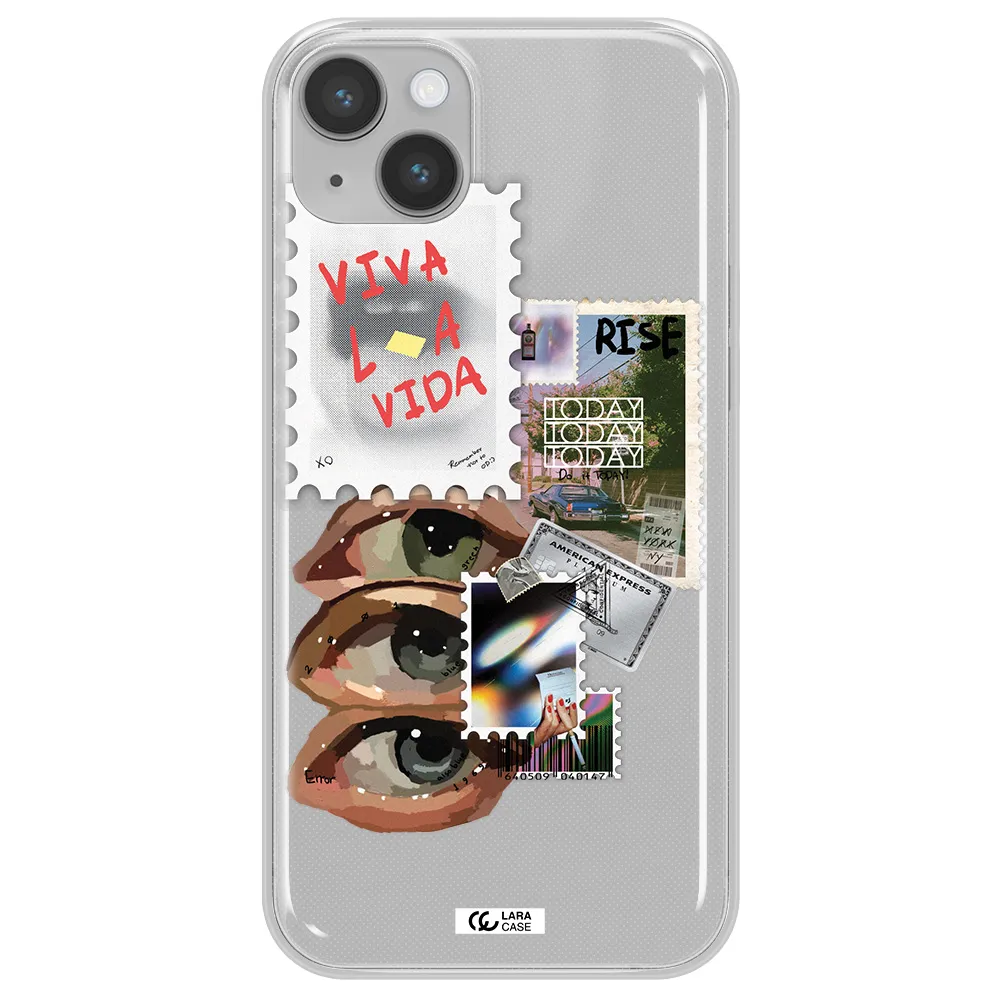 Stamp Apple iPhone 14 plus Clear TPU Case