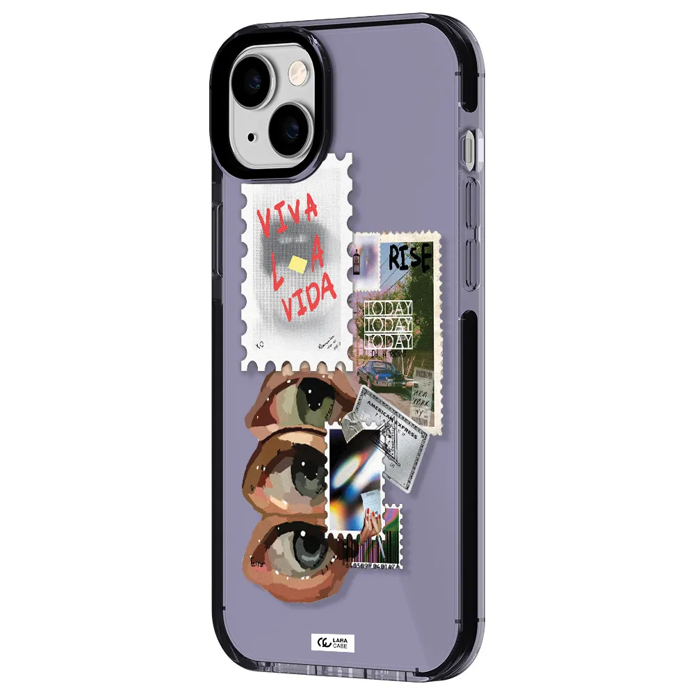 Stamp Apple iPhone 14 plus impact Lilac Case