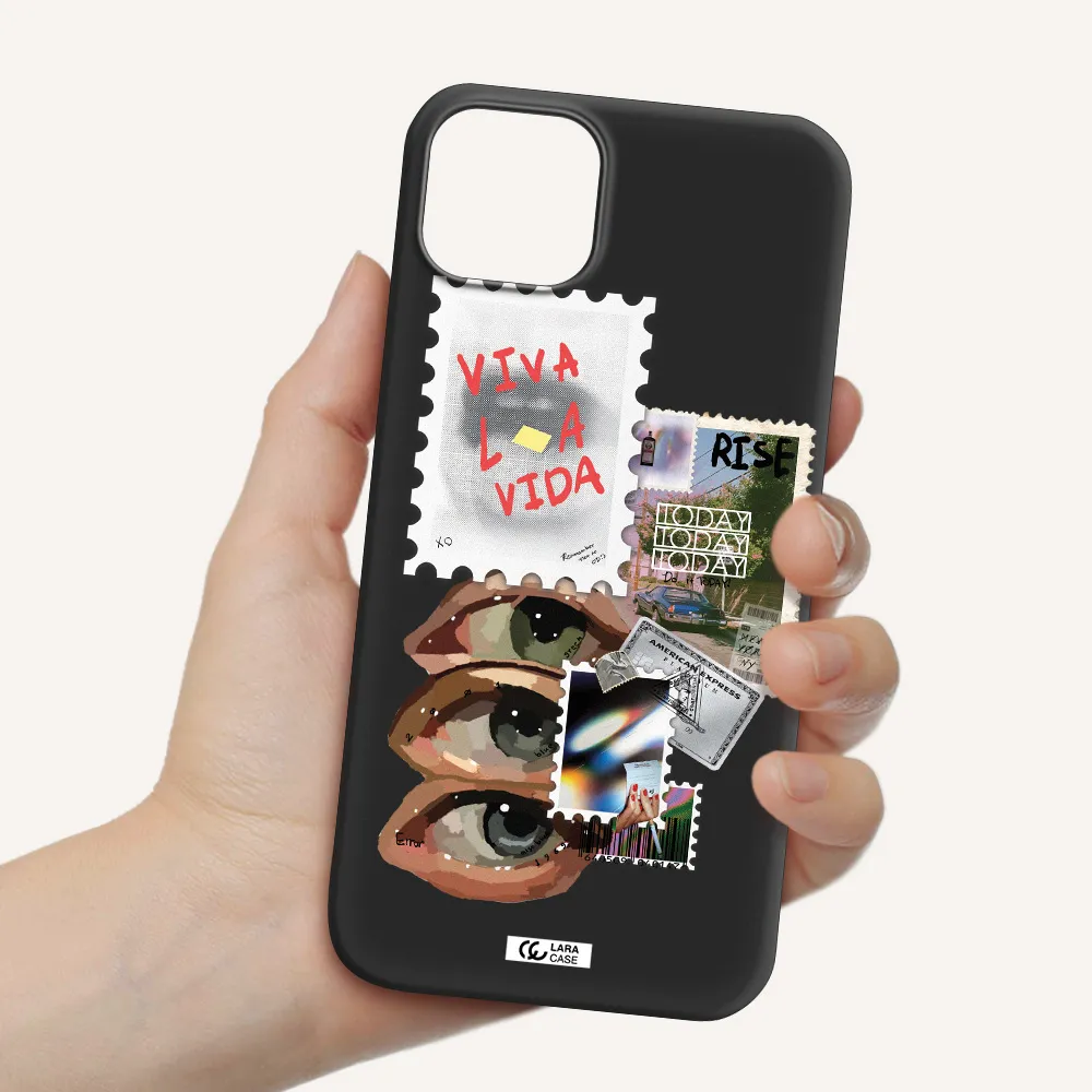Stamp Apple iPhone 14 plus Silicone black Case