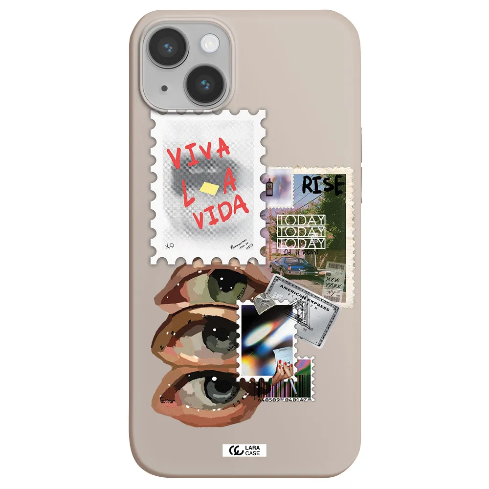 Stamp Apple iPhone 14 plus Silicone Stone Case