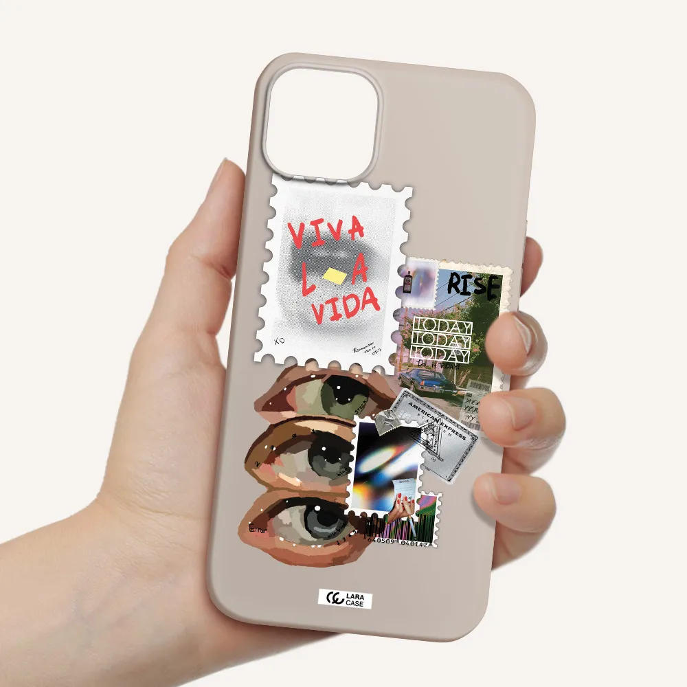 Stamp Apple iPhone 14 plus Silicone Stone Case