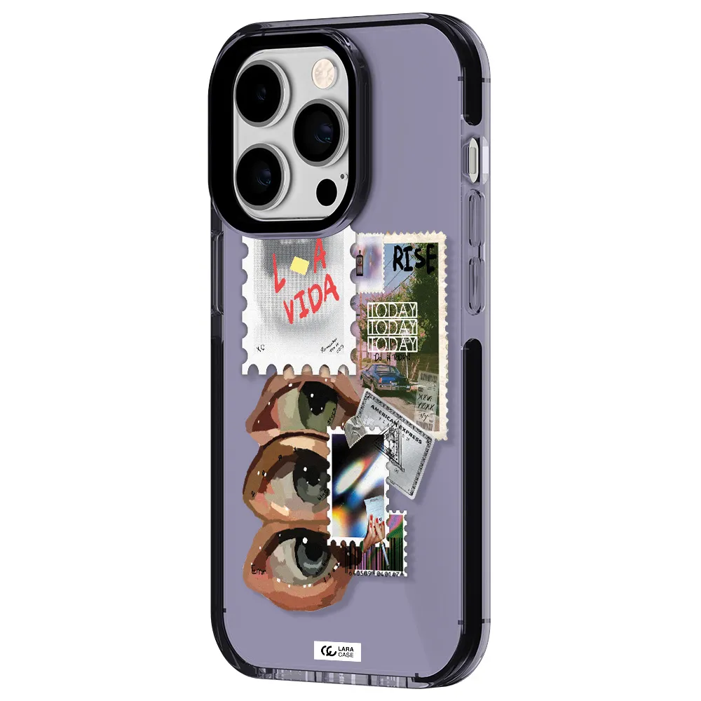Stamp Apple iPhone 14 pro impact Lilac Case
