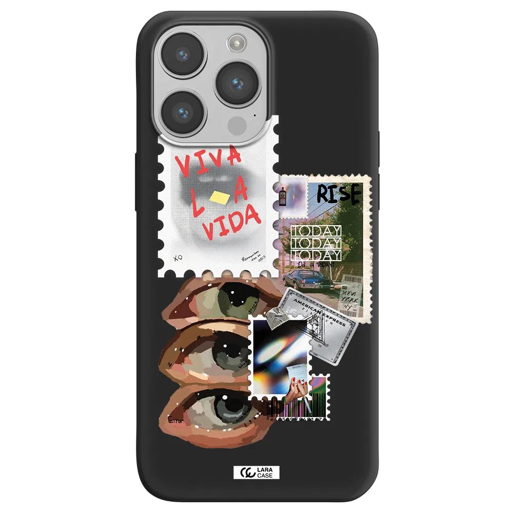 Stamp Apple iPhone 14 pro Silicone black Case