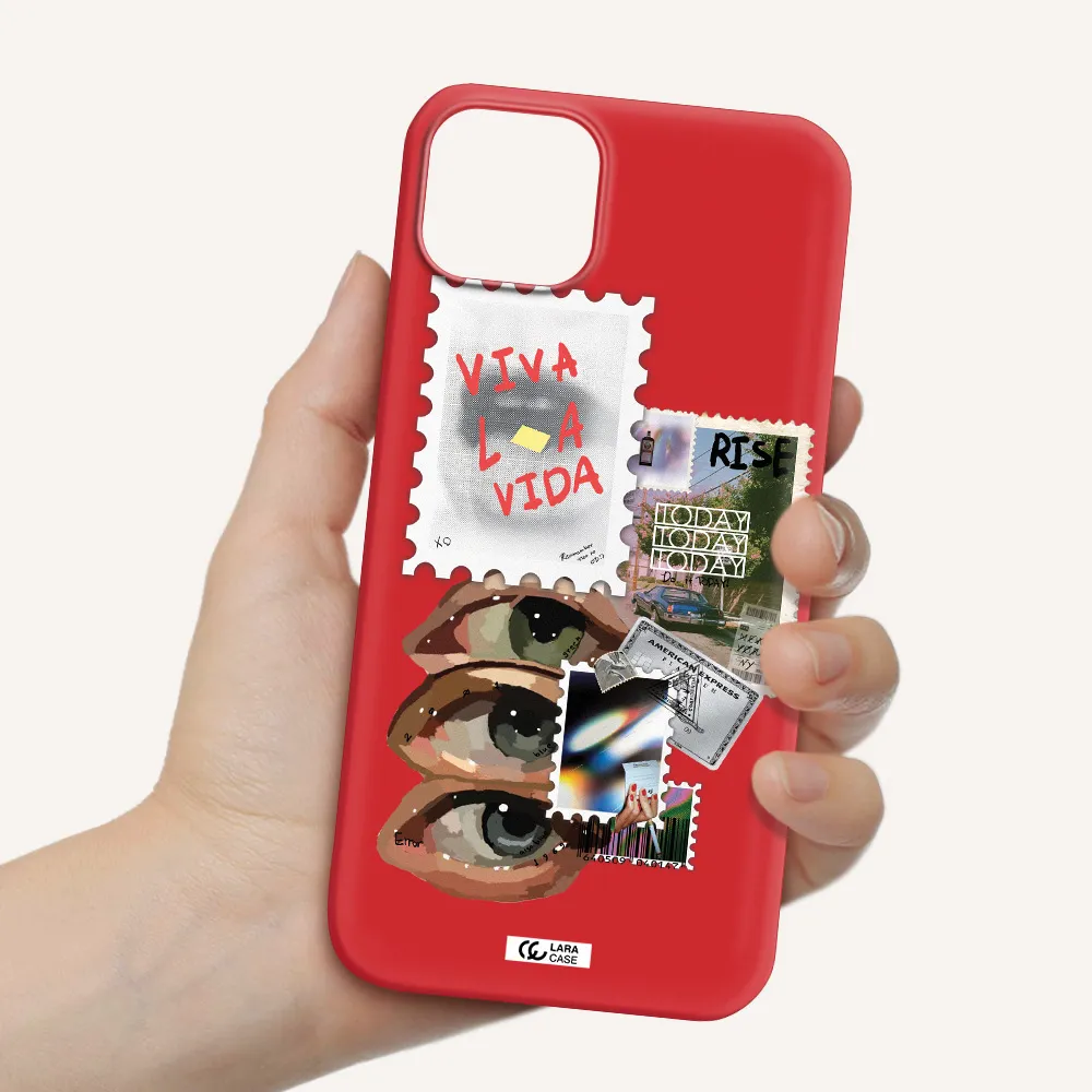 Stamp Apple iPhone 14 Silicone Imperial Red Case