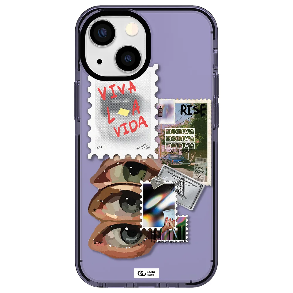 Stamp Apple iPhone 15 impact Lilac Case