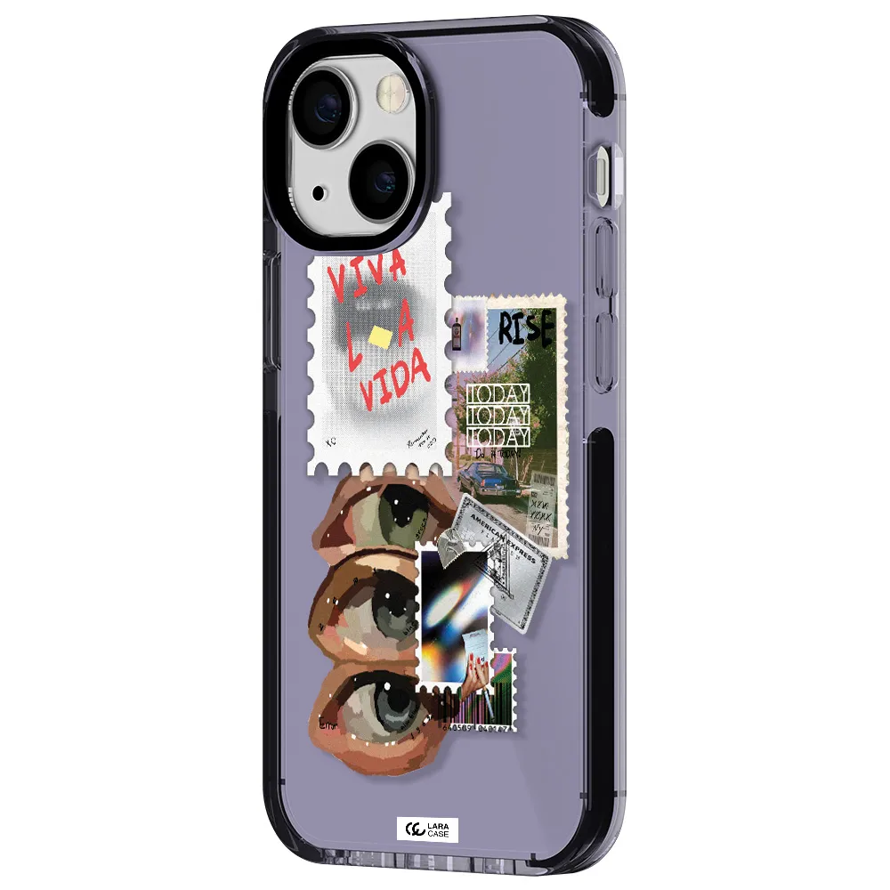 Stamp Apple iPhone 15 impact Lilac Case