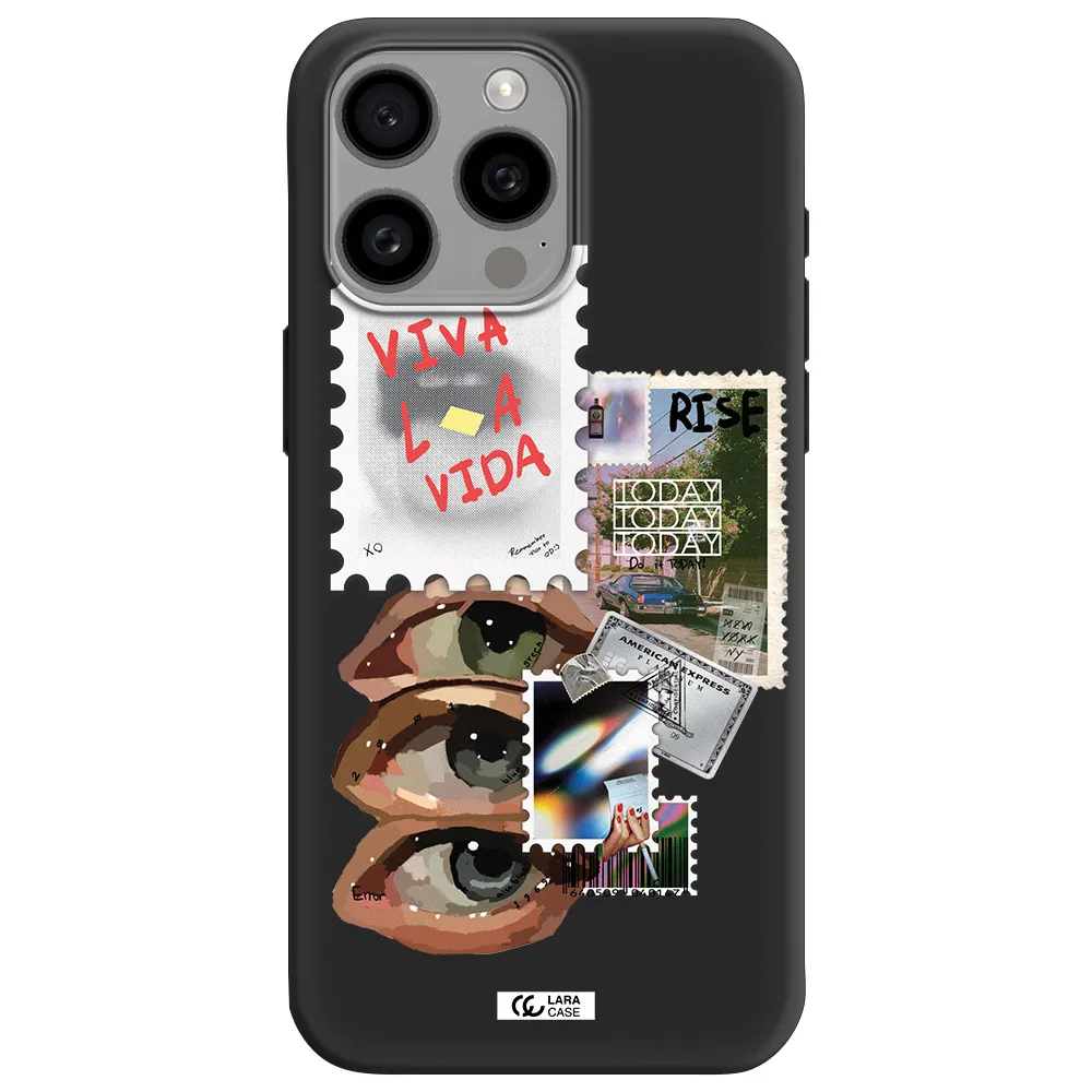 Stamp Apple Iphone 15 Pro max Silicone black Case