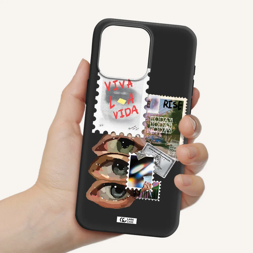 Stamp Apple Iphone 15 Pro max Silicone black Case