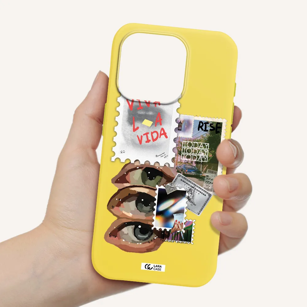 Stamp Apple Iphone 15 Pro Silicone Canary Yellow Case