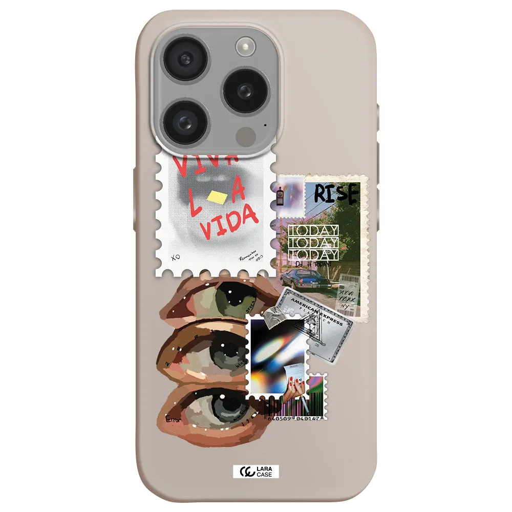 Stamp Apple Iphone 15 Pro Silicone Stone Case