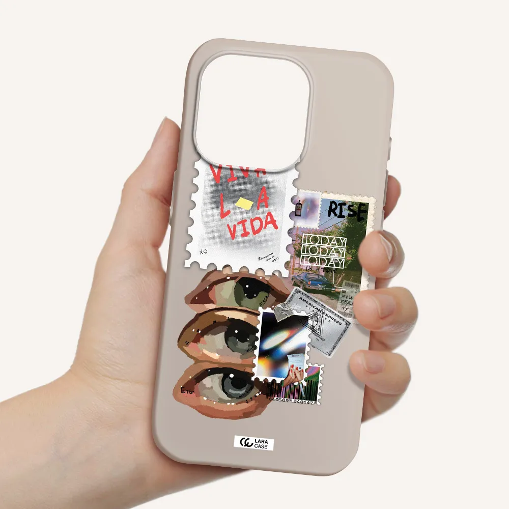 Stamp Apple Iphone 15 Pro Silicone Stone Case