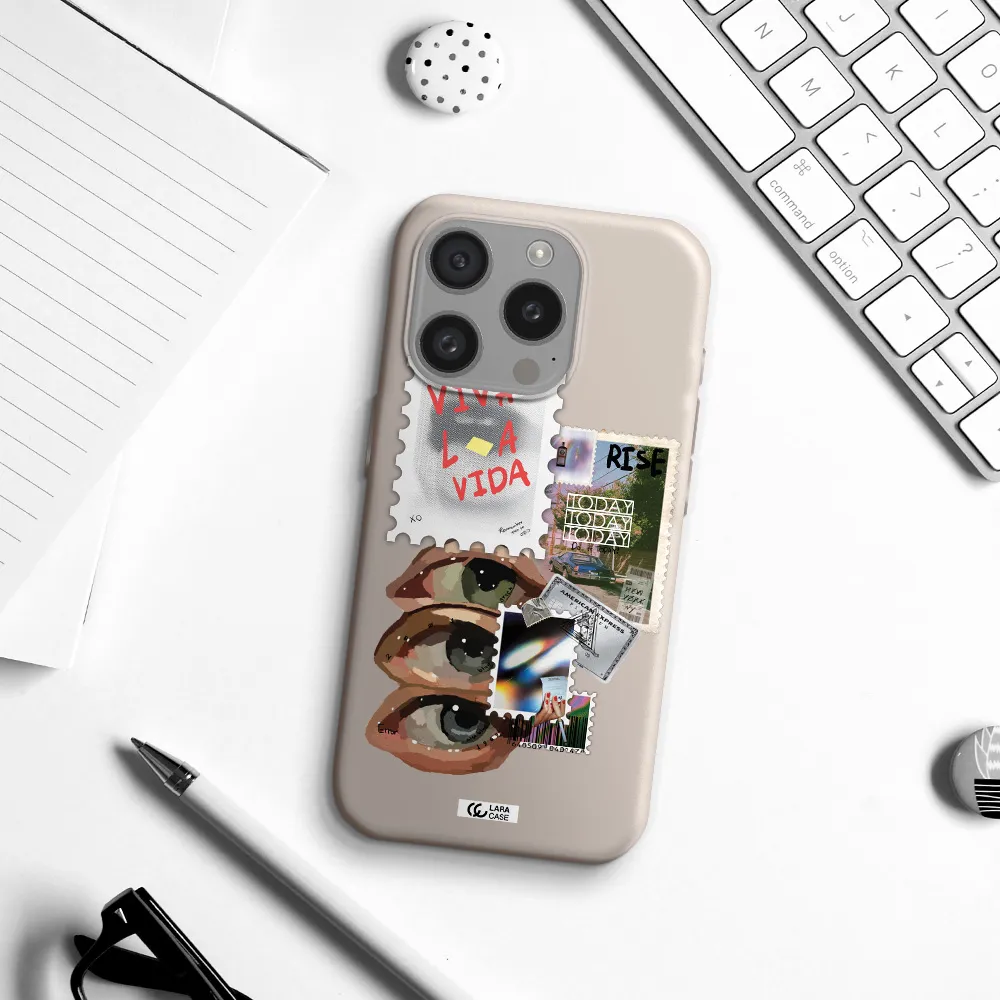 Stamp Apple Iphone 15 Pro Silicone Stone Case